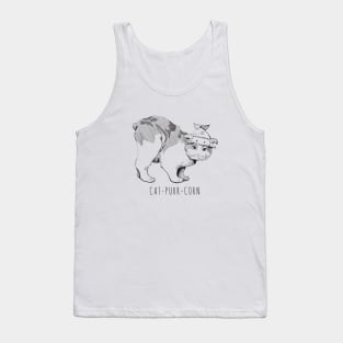 Cat-Purr-Corn Light Tank Top